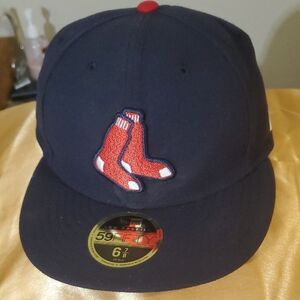 New Era Red and Navy Boston Cap